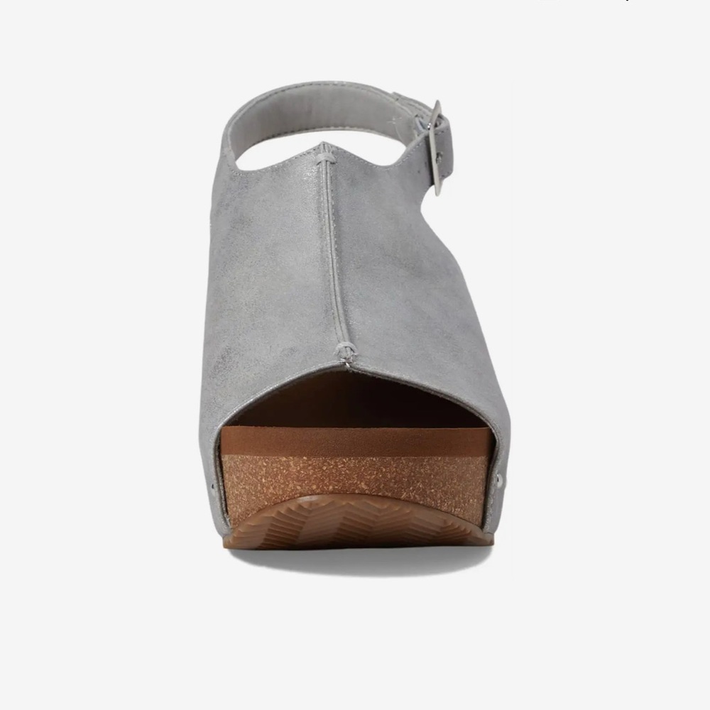 Volatile Metallic Silver Wedge Sandals - Picture 2 of 7